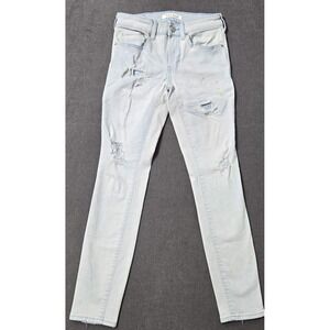 Pacsun Men's Pants 26x28 Light Wash Stacked Skinny Active Stretch Distressed